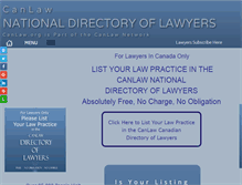 Tablet Screenshot of canlaw.org
