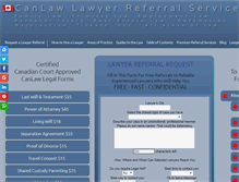 Tablet Screenshot of canlaw.info